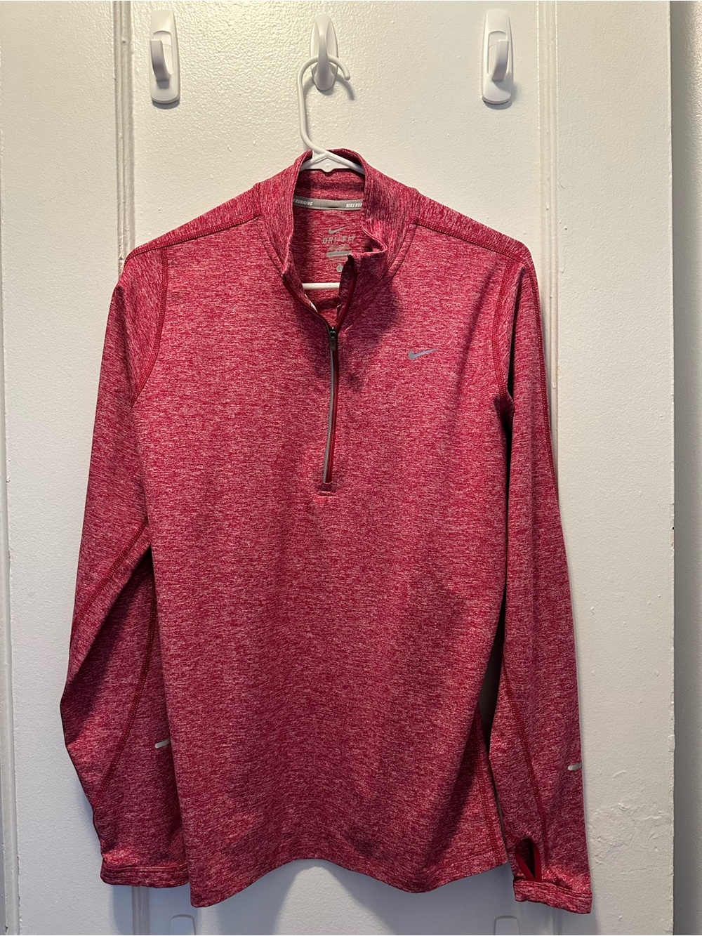 Nike Men’s Red Heather Quarter Zip Performance Pullover
